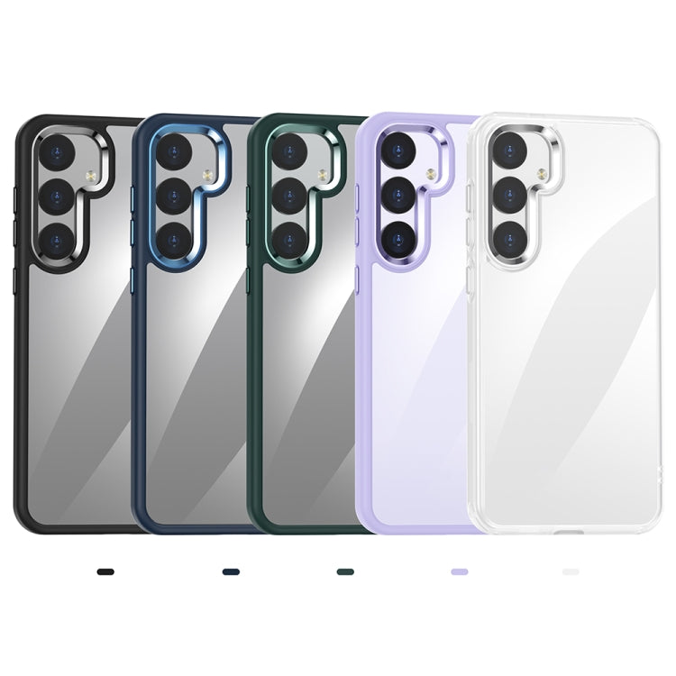 For Samsung Galaxy S25 5G Anti-fingerprint Highly Transparent PC Phone Case(Black) - Galaxy S25 5G Cases by PMC Jewellery | Online Shopping South Africa | PMC Jewellery | Buy Now Pay Later Mobicred