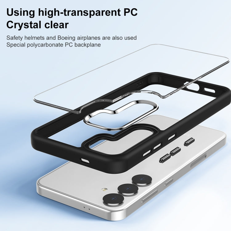 For Samsung Galaxy S25 Ultra 5G Anti-fingerprint Highly Transparent PC Phone Case(Black) - Galaxy S25 Ultra 5G Cases by PMC Jewellery | Online Shopping South Africa | PMC Jewellery | Buy Now Pay Later Mobicred