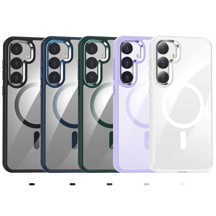 For Samsung Galaxy S25+ 5G MagSafe Anti-fingerprint Highly Transparent PC Phone Case(Blue) - Galaxy S25+ 5G Cases by PMC Jewellery | Online Shopping South Africa | PMC Jewellery | Buy Now Pay Later Mobicred