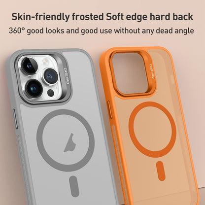 For iPhone 14 Invisible Lens Holder MagSafe Phone Case(Orange) - iPhone 14 Cases by PMC Jewellery | Online Shopping South Africa | PMC Jewellery