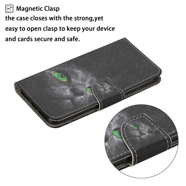 For Xiaomi Redmi Note 13 Pro 5G Colored Drawing Pattern Leather Phone Case(Black Cat) - Note 13 Pro Cases by PMC TechLife | Online Shopping South Africa | PMC TechLife | Buy Now Pay Later Mobicred