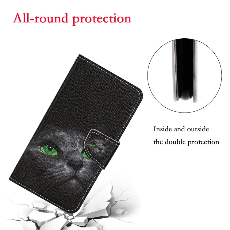 For Xiaomi Redmi Note 13 Pro 5G Colored Drawing Pattern Leather Phone Case(Black Cat) - Note 13 Pro Cases by PMC TechLife | Online Shopping South Africa | PMC TechLife | Buy Now Pay Later Mobicred