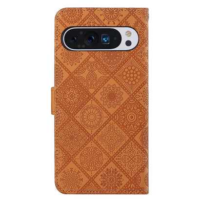 For Google Pixel 9 Pro XL Ethnic Style Embossed Pattern Leather Phone Case(Brown) - Google Cases by PMC Jewellery | Online Shopping South Africa | PMC Jewellery | Buy Now Pay Later Mobicred