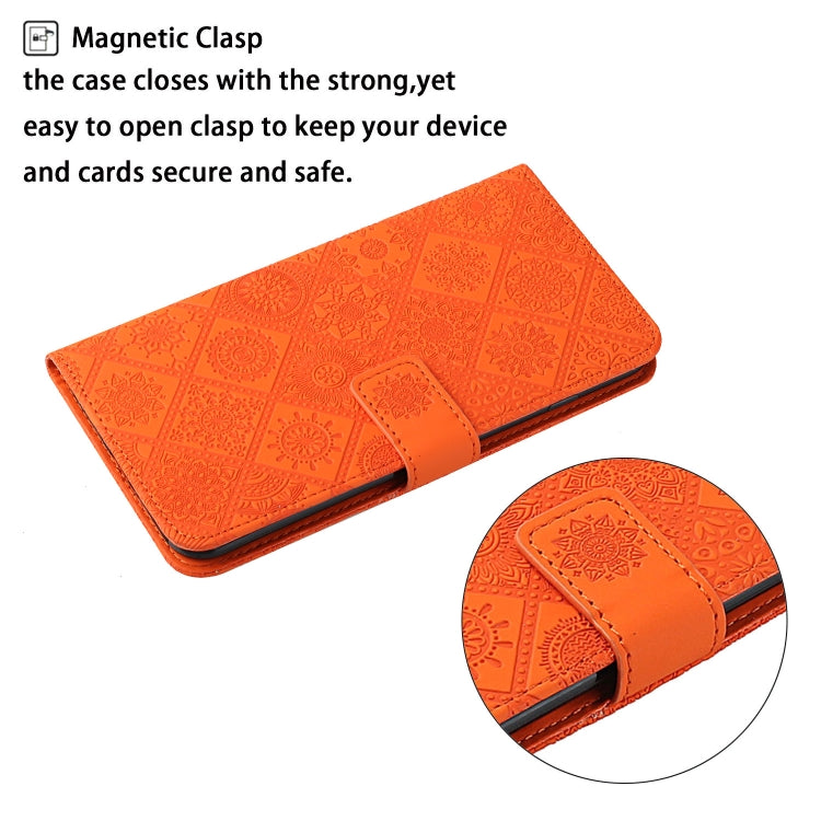 For Google Pixel 9 Pro XL Ethnic Style Embossed Pattern Leather Phone Case(Orange) - Google Cases by PMC TechLife | Online Shopping South Africa | PMC TechLife | Buy Now Pay Later Mobicred