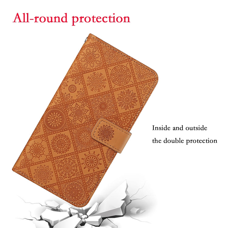 For Google Pixel 9 / 9 Pro Ethnic Style Embossed Pattern Leather Phone Case(Brown) - Google Cases by PMC TechLife | Online Shopping South Africa | PMC TechLife | Buy Now Pay Later Mobicred