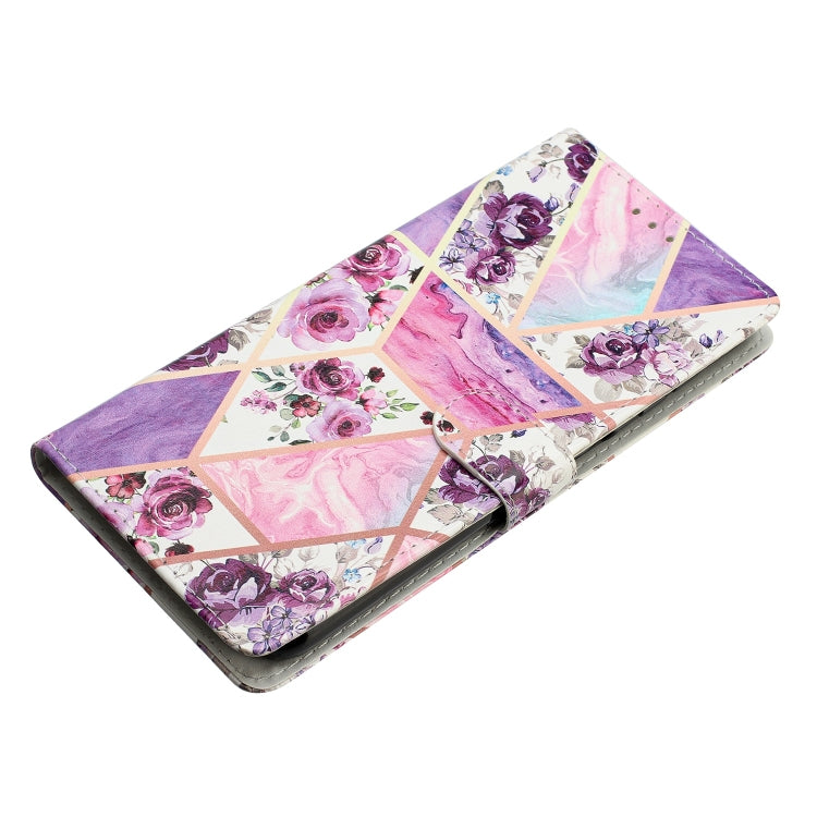 For Blackview A53 Pro Colored Drawing Leather Phone Case(Purple Marble) - More Brand by PMC TechLife | Online Shopping South Africa | PMC TechLife | Buy Now Pay Later Mobicred