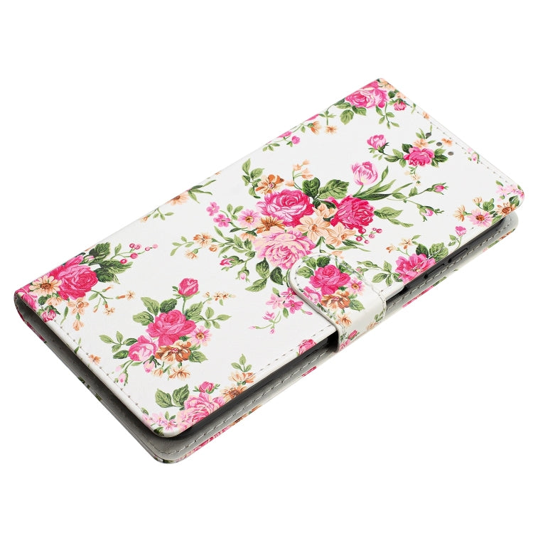 For Blackview A53 Pro Colored Drawing Leather Phone Case(Peonies) - More Brand by PMC TechLife | Online Shopping South Africa | PMC TechLife