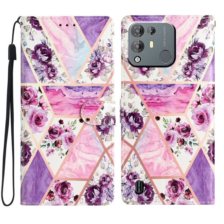 For Blackview A55 Pro Colored Drawing Leather Phone Case(Purple Marble) - More Brand by PMC Jewellery | Online Shopping South Africa | PMC Jewellery | Buy Now Pay Later Mobicred