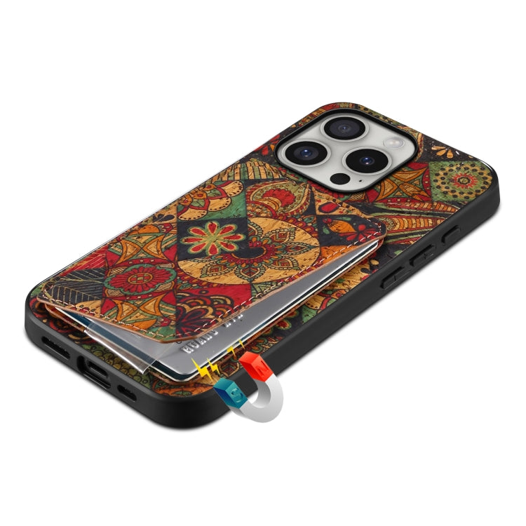 For iPhone 16 Pro Max Dual Card Slot Holder Phone Case(Autumn Yellow) - iPhone 16 Pro Max Cases by PMC TechLife | Online Shopping South Africa | PMC TechLife | Buy Now Pay Later Mobicred