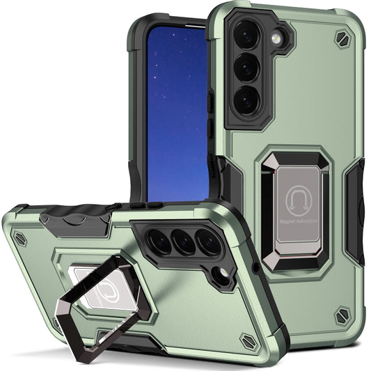 For Samsung Galaxy S24 5G Non-slip Shockproof Armor Phone Case with Ring Holder(Green) - Galaxy S24 5G Cases by PMC Jewellery | Online Shopping South Africa | PMC Jewellery