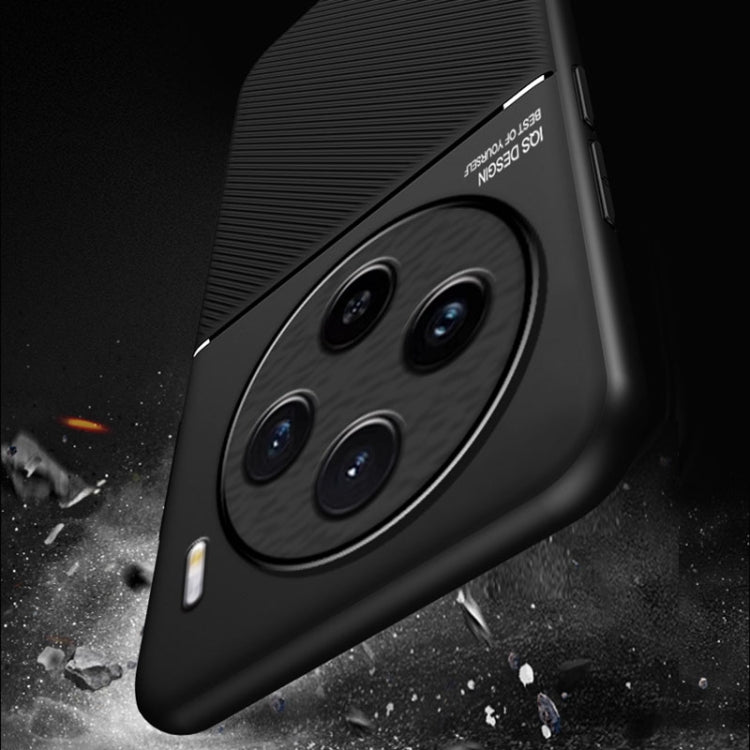For vivo X100 Classic Tilt Strip Grain Magnetic Shockproof PC + TPU Phone Case(Red) - X100 Cases by PMC TechLife | Online Shopping South Africa | PMC TechLife
