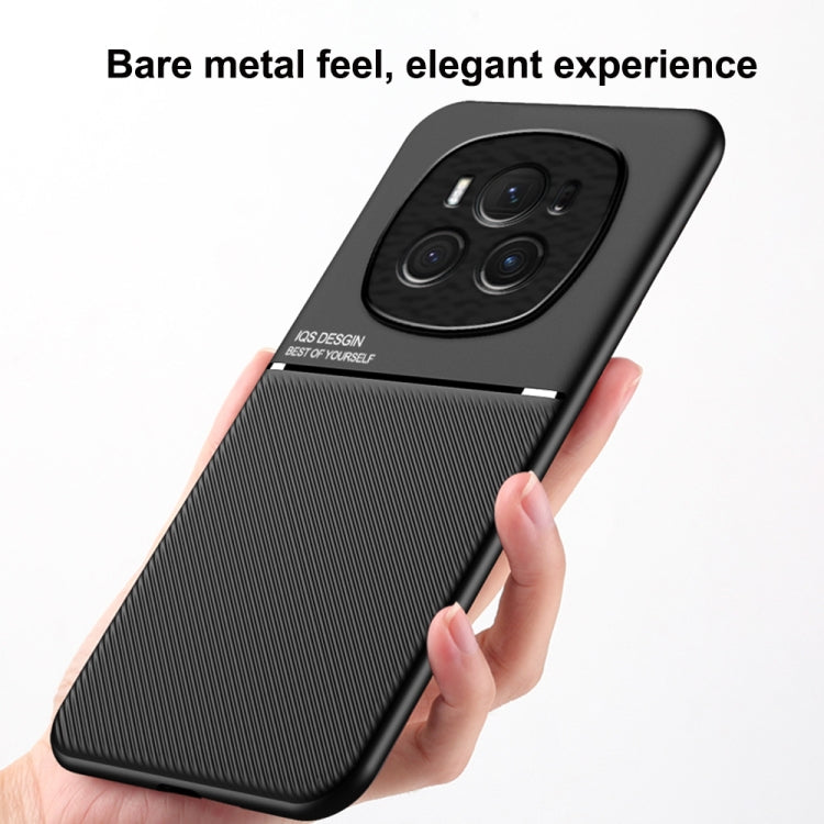 For Honor Magic6 Pro Classic Tilt Strip Grain Magnetic PC Hybrid TPU Phone Case(Black) - free shipping - PMC Jewellery - Order now!