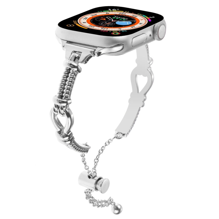 For Apple Watch 42mm Twist Metal Bracelet Chain Watch Band(Silver) - Watch Bands by PMC TechLife | Online Shopping South Africa | PMC TechLife