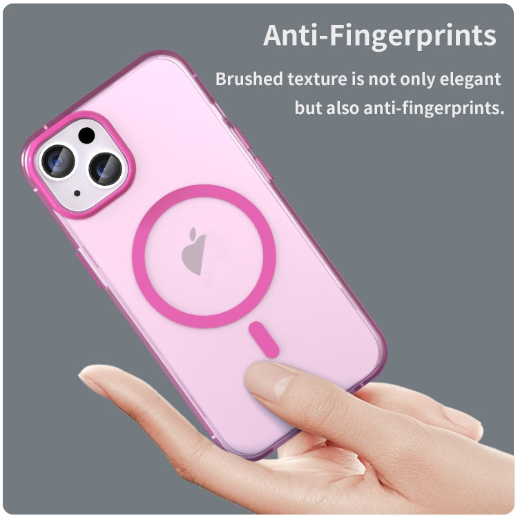 For iPhone 16 MagSafe Frosted Translucent TPU + PC Full Coverage Phone Case(Pink) - iPhone 16 Cases by PMC TechLife | Online Shopping South Africa | PMC TechLife | Buy Now Pay Later Mobicred