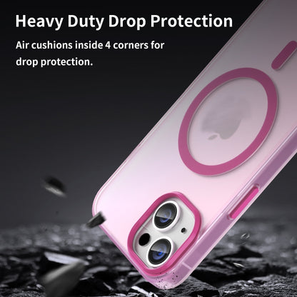 For iPhone 16 MagSafe Frosted Translucent TPU + PC Full Coverage Phone Case(Pink) - iPhone 16 Cases by PMC Jewellery | Online Shopping South Africa | PMC Jewellery | Buy Now Pay Later Mobicred