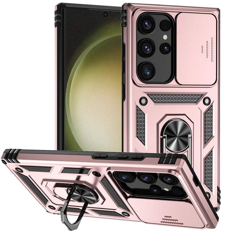 For Samsung Galaxy S24 Ultra 5G Sliding Camshield Holder Phone Case(Rose Gold) - Galaxy S24 Ultra 5G Cases by PMC TechLife | Online Shopping South Africa | PMC TechLife