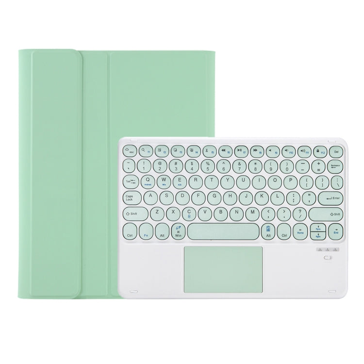 For Samsung Galaxy Tab S9 FE Candy Color TPU Round Keycap Touch Bluetooth Keyboard Leather Case(Light Green) - Samsung Keyboard by PMC TechLife | Online Shopping South Africa | PMC TechLife