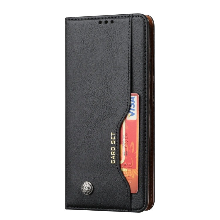 For Samsung Galaxy S25 5G Knead Skin Texture Flip Leather Phone Case(Black) - Galaxy S25 5G Cases by PMC Jewellery | Online Shopping South Africa | PMC Jewellery | Buy Now Pay Later Mobicred