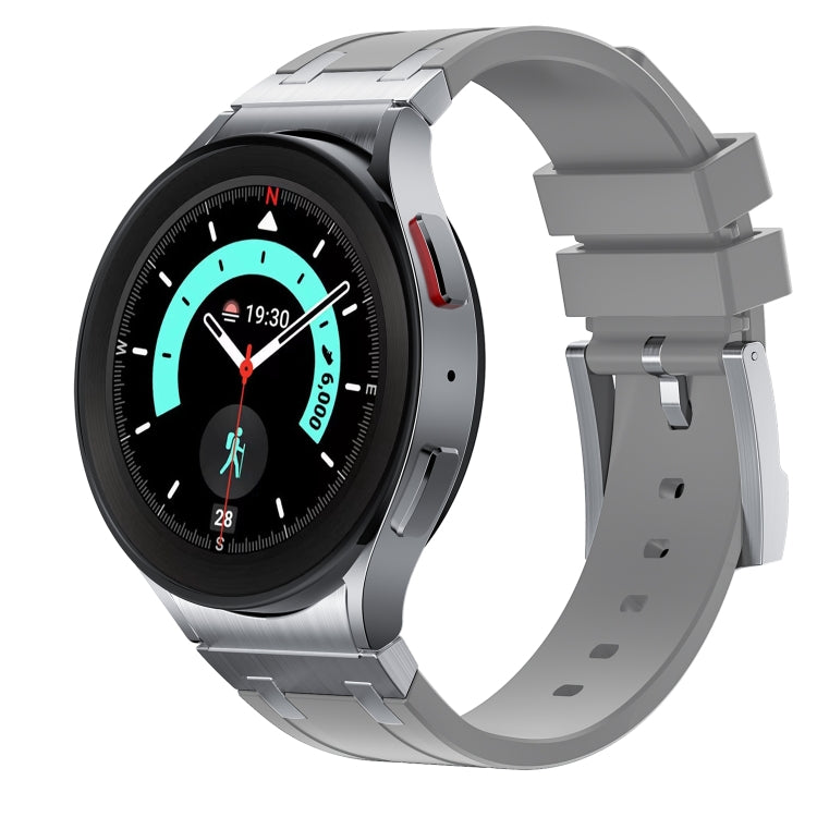 For Samsung Galaxy watch 4 / 5 / 6 AP Series Liquid Silicone Watch Band(Silver Grey) - Watch Bands by PMC TechLife | Online Shopping South Africa | PMC TechLife