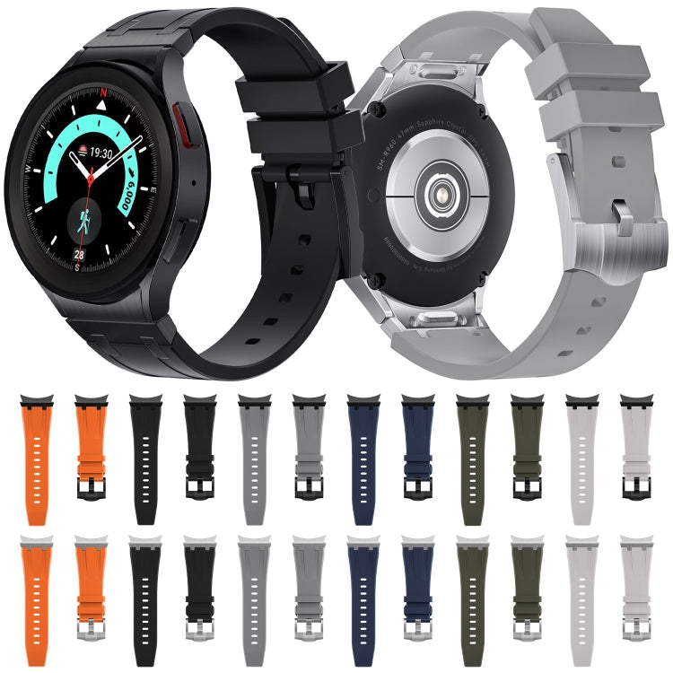 For Samsung Galaxy watch 4 / 5 / 6 AP Series Liquid Silicone Watch Band(Silver Grey) - Watch Bands by PMC TechLife | Online Shopping South Africa | PMC TechLife