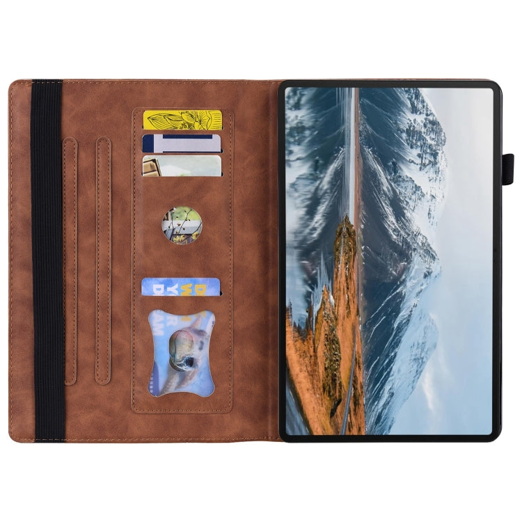 For Honor Pad X8a Splicing Shockproof Leather Tablet Case(Brown) - Honor by PMC TechLife | Online Shopping South Africa | PMC TechLife | Buy Now Pay Later Mobicred
