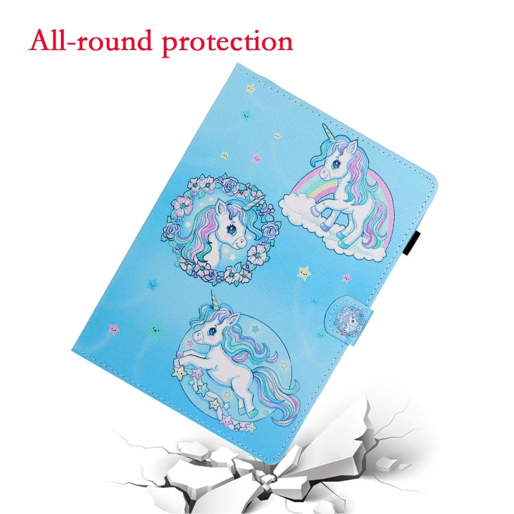 For Lenovo Tab P12 2023 / TB370FU Coloured Drawing Stitching Smart Leather Tablet Case(Unicorn) - Lenovo by PMC TechLife | Online Shopping South Africa | PMC TechLife | Buy Now Pay Later Mobicred