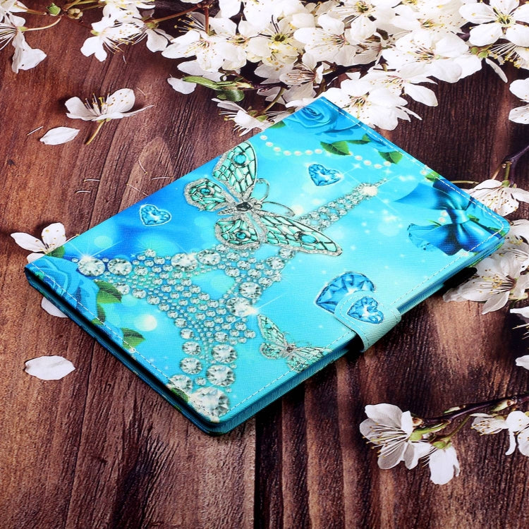 For Lenovo Tab M11/ Xiaoxin Pad 11 2024 Coloured Drawing Stitching Smart Leather Tablet Case(Butterfly Tower) - Lenovo by PMC Jewellery | Online Shopping South Africa | PMC Jewellery | Buy Now Pay Later Mobicred