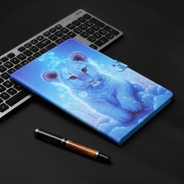 For Lenovo Tab M11/ Xiaoxin Pad 11 2024 Coloured Drawing Stitching Smart Leather Tablet Case(Little Tiger) - Lenovo by PMC Jewellery | Online Shopping South Africa | PMC Jewellery | Buy Now Pay Later Mobicred
