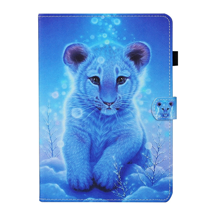For Lenovo Tab M11/ Xiaoxin Pad 11 2024 Coloured Drawing Stitching Smart Leather Tablet Case(Little Tiger) - Lenovo by PMC Jewellery | Online Shopping South Africa | PMC Jewellery | Buy Now Pay Later Mobicred