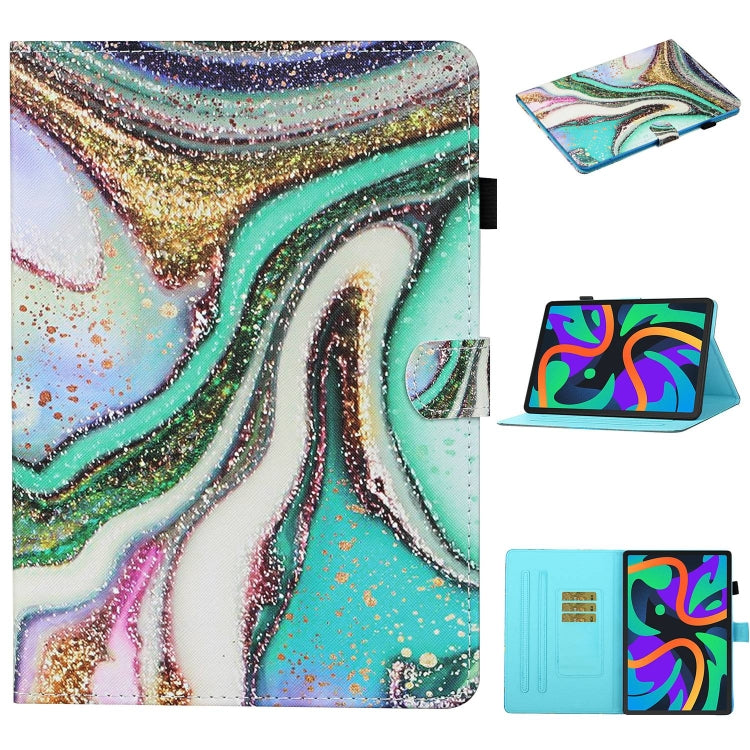 For Lenovo Tab M11/ Xiaoxin Pad 11 2024 Coloured Drawing Stitching Smart Leather Tablet Case(Colored Sand) - Lenovo by PMC Jewellery | Online Shopping South Africa | PMC Jewellery | Buy Now Pay Later Mobicred