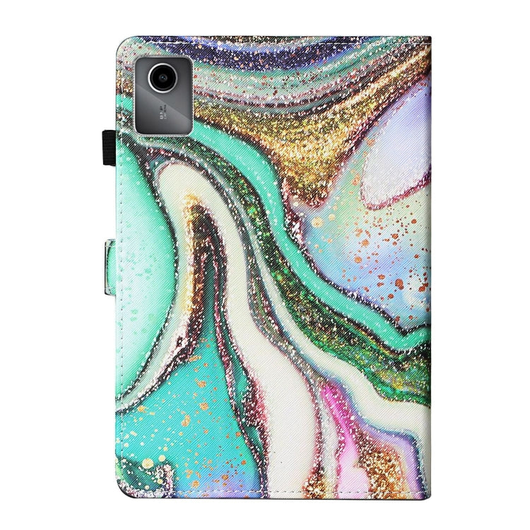 For Lenovo Tab M11/ Xiaoxin Pad 11 2024 Coloured Drawing Stitching Smart Leather Tablet Case(Colored Sand) - Lenovo by PMC Jewellery | Online Shopping South Africa | PMC Jewellery | Buy Now Pay Later Mobicred