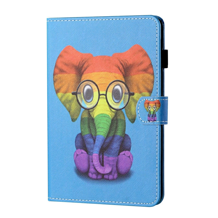 For Lenovo Tab P12 2023 / TB370FU Coloured Drawing Stitching Smart Leather Tablet Case(Colorful Elephant) - Lenovo by PMC TechLife | Online Shopping South Africa | PMC TechLife | Buy Now Pay Later Mobicred