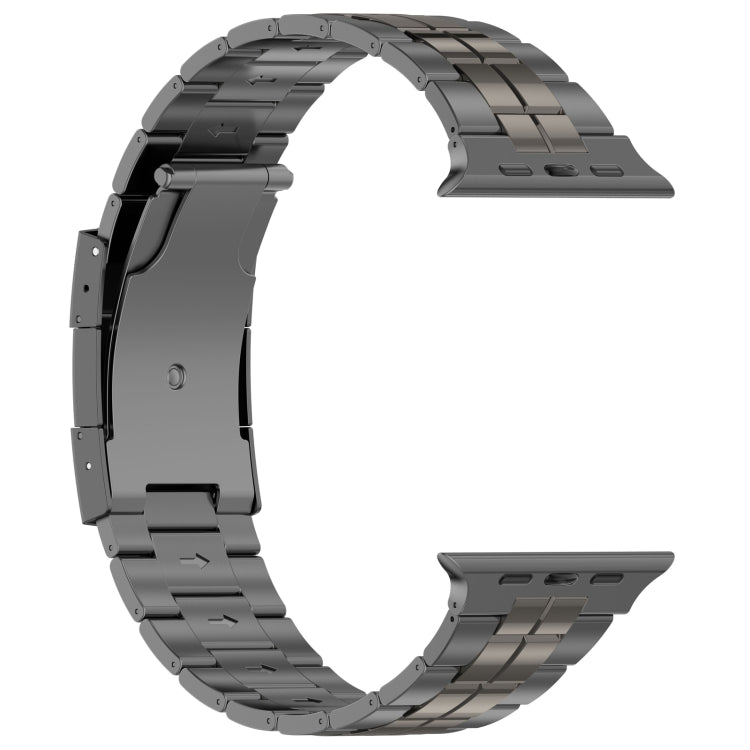 For Apple Watch Series 8 41mm Tortoise Buckle Titanium Steel Watch Band(Grey) - Watch Bands by PMC Jewellery | Online Shopping South Africa | PMC Jewellery