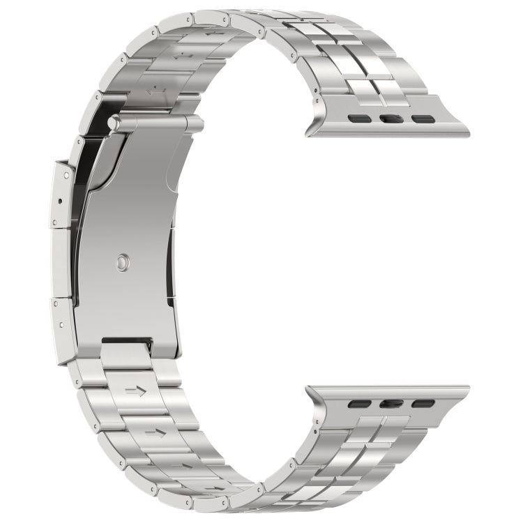 For Apple Watch SE 40mm Tortoise Buckle Titanium Steel Watch Band(Silver) - Watch Bands by PMC TechLife | Online Shopping South Africa | PMC TechLife