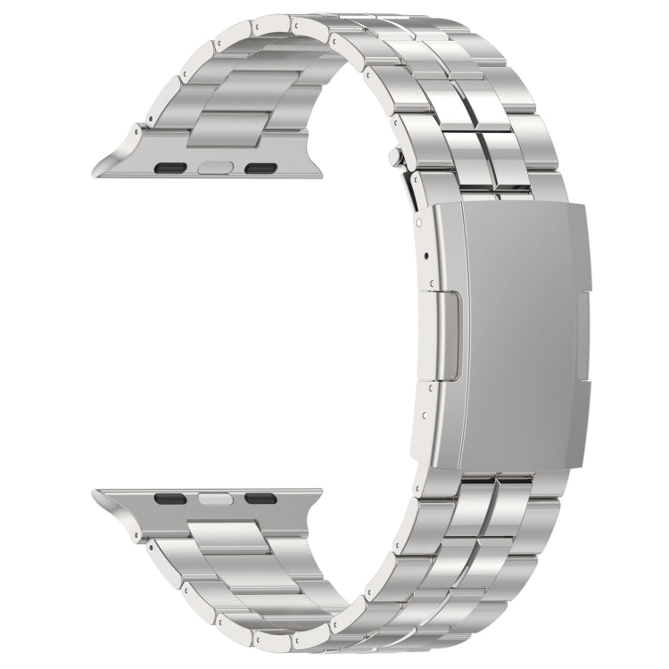 For Apple Watch 42mm Tortoise Buckle Titanium Steel Watch Band(Silver) - Watch Bands by PMC TechLife | Online Shopping South Africa | PMC TechLife