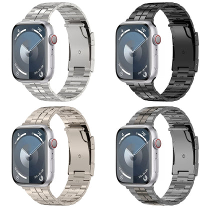 For Apple Watch SE 2023 44mm Tortoise Buckle Titanium Steel Watch Band(Silver) - Watch Bands by PMC Jewellery | Online Shopping South Africa | PMC Jewellery