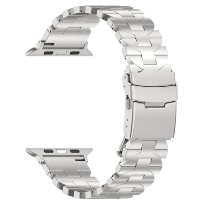 For Apple Watch SE 2023 40mm Butterfly Type Titanium Steel Watch Band(Silver) - Watch Bands by PMC Jewellery | Online Shopping South Africa | PMC Jewellery