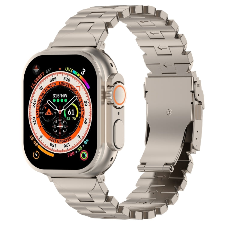 For Apple Watch Ultra 49mm Butterfly Type Titanium Steel Watch Band(Titanium) - Watch Bands by PMC TechLife | Online Shopping South Africa | PMC TechLife