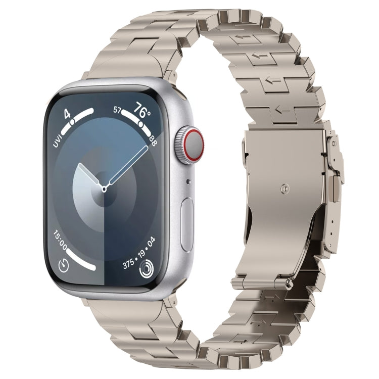 For Apple Watch SE 2022 44mm Butterfly Type Titanium Steel Watch Band(Titanium) - Watch Bands by PMC Jewellery | Online Shopping South Africa | PMC Jewellery