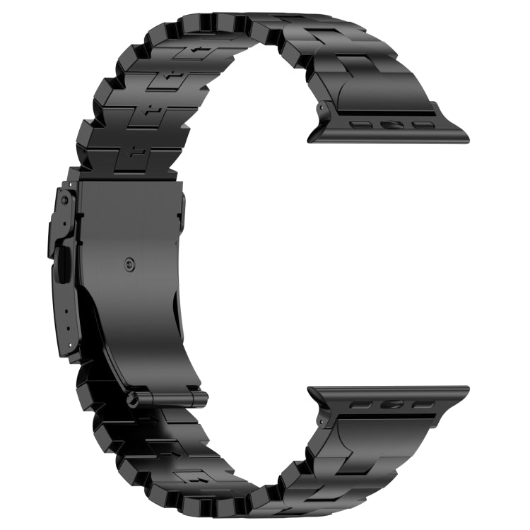 For Apple Watch SE 40mm Butterfly Type Titanium Steel Watch Band(Black) - Watch Bands by PMC TechLife | Online Shopping South Africa | PMC TechLife