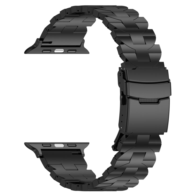 For Apple Watch SE 40mm Butterfly Type Titanium Steel Watch Band(Black) - Watch Bands by PMC TechLife | Online Shopping South Africa | PMC TechLife