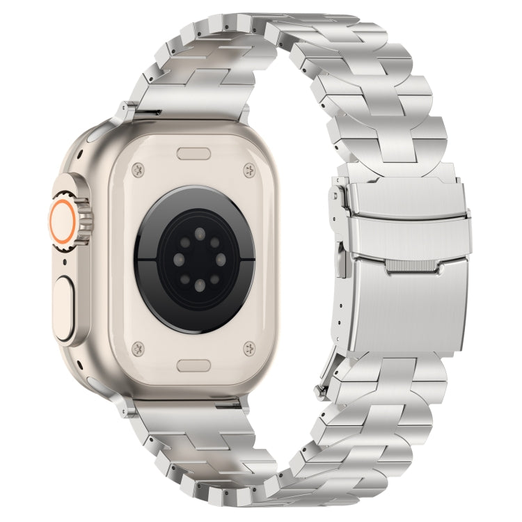 For Apple Watch Series 5 40mm Butterfly Type Titanium Steel Watch Band(Silver) - Watch Bands by PMC TechLife | Online Shopping South Africa | PMC TechLife