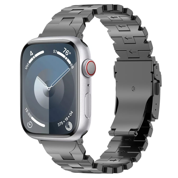 For Apple Watch Series 2 38mm Butterfly Type Titanium Steel Watch Band(Grey) - Watch Bands by PMC TechLife | Online Shopping South Africa | PMC TechLife