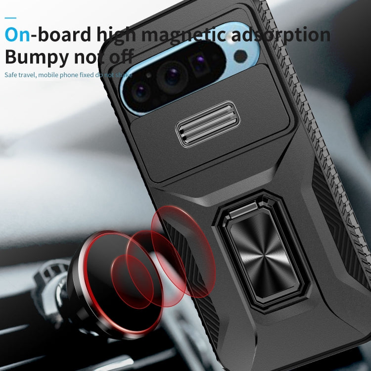 For Google Pixel 9 / Pixel 9 Pro Sliding Camshield Holder Phone Case(Black) - Google Cases by PMC TechLife | Online Shopping South Africa | PMC TechLife | Buy Now Pay Later Mobicred