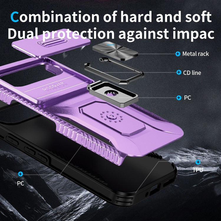 For Google Pixel 9 / Pixel 9 Pro Sliding Camshield Holder Phone Case(Purple) - Google Cases by PMC TechLife | Online Shopping South Africa | PMC TechLife | Buy Now Pay Later Mobicred