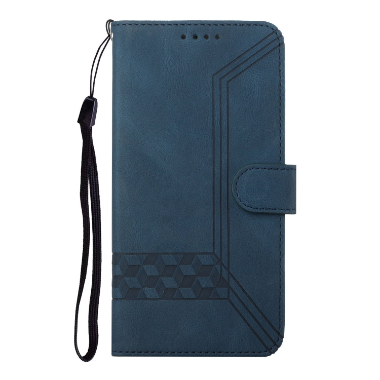 For Google Pixel 9 Cubic Skin Feel Flip Leather Phone Case(Blue) - Google Cases by PMC Jewellery | Online Shopping South Africa | PMC Jewellery | Buy Now Pay Later Mobicred