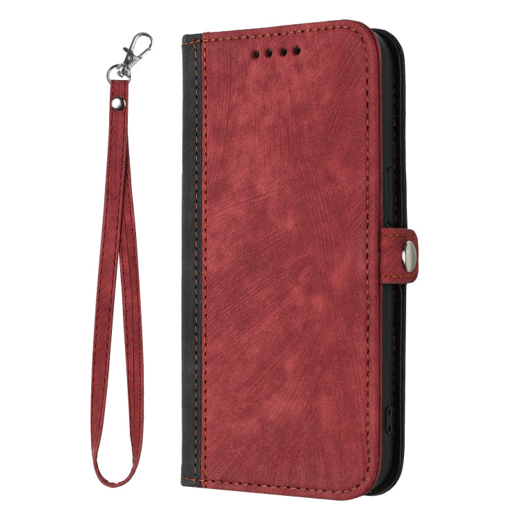 For Google Pixel 9 Side Buckle Double Fold Hand Strap Leather Phone Case(Red) - Google Cases by PMC TechLife | Online Shopping South Africa | PMC TechLife | Buy Now Pay Later Mobicred