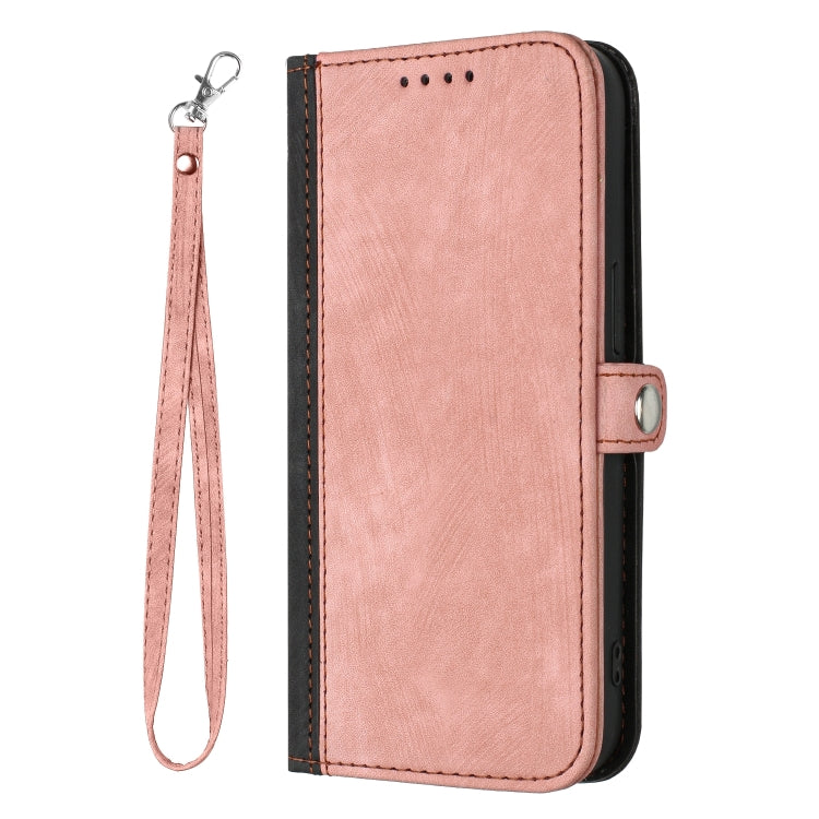 For Google Pixel 9 Side Buckle Double Fold Hand Strap Leather Phone Case(Pink) - Google Cases by PMC TechLife | Online Shopping South Africa | PMC TechLife | Buy Now Pay Later Mobicred