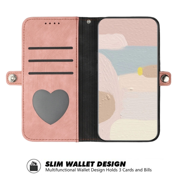 For Google Pixel 9 Side Buckle Double Fold Hand Strap Leather Phone Case(Pink) - Google Cases by PMC TechLife | Online Shopping South Africa | PMC TechLife | Buy Now Pay Later Mobicred