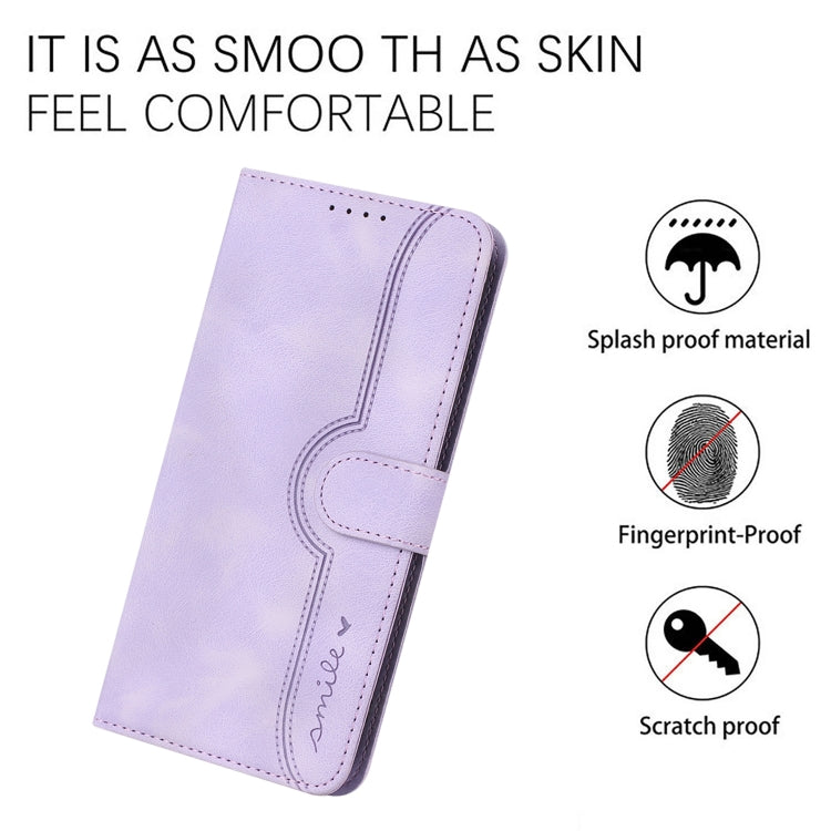For Google Pixel 9 Pro Heart Pattern Skin Feel Leather Phone Case(Purple) - Google Cases by PMC TechLife | Online Shopping South Africa | PMC TechLife | Buy Now Pay Later Mobicred